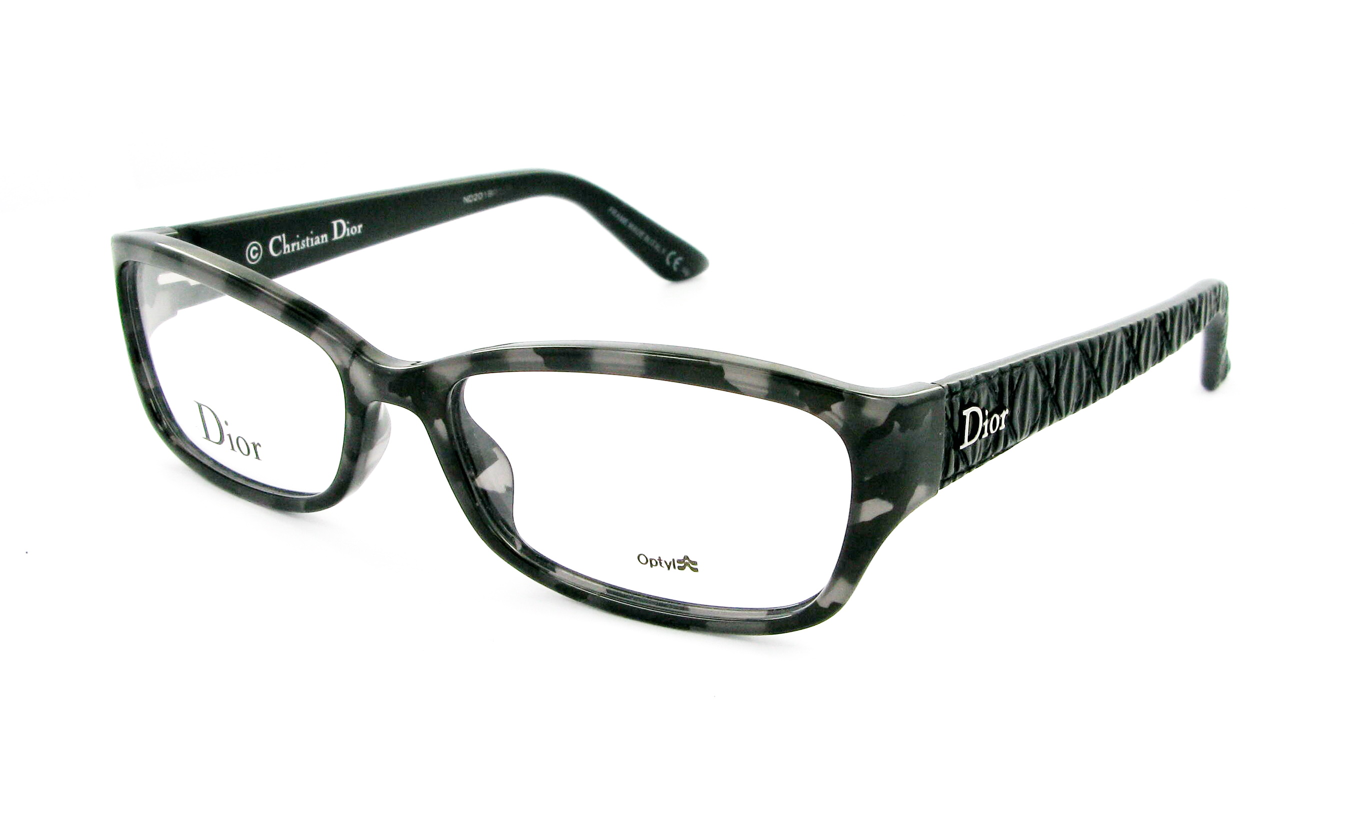 Lunettes de vue DIOR CD 3235 KF9 53/16 Femme Gris / Noir Rectangle
