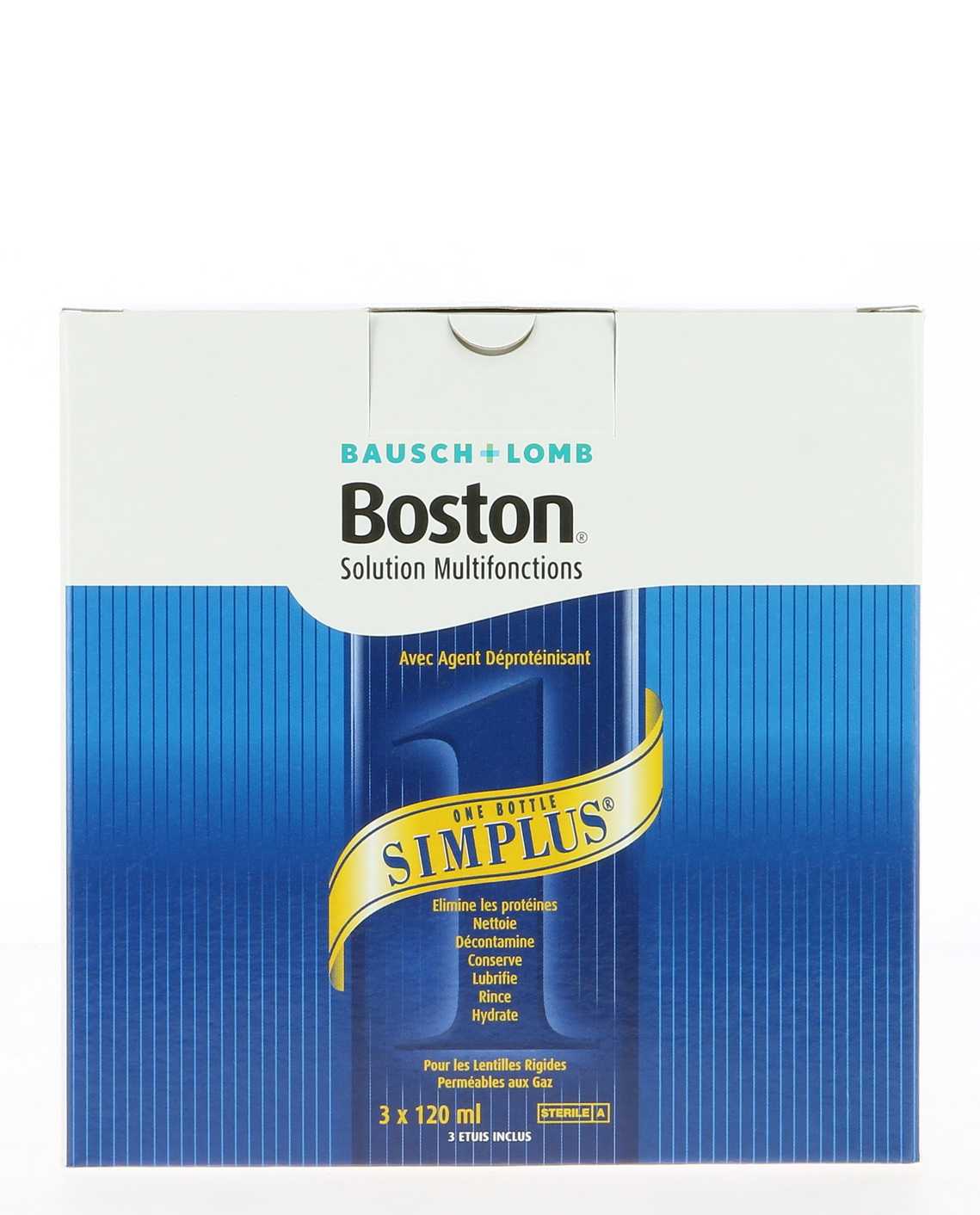  BOSTON SIMPLUS Pack 3 mois 3x120 ml BAUSCH & LOMB