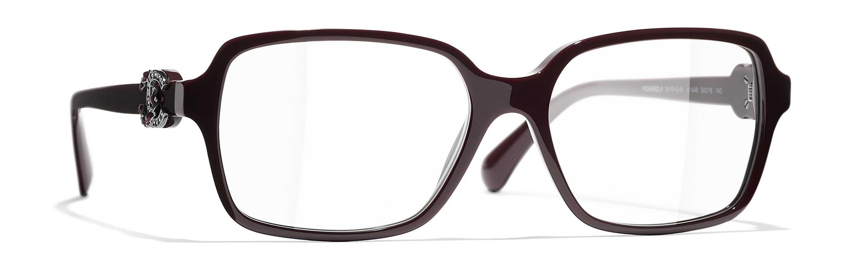 Eyeglasses CHANEL CH 3419QB 1448 52/16 Woman Rouge square frames Full Frame  Glasses Classic 52mmx16mm 313$CA