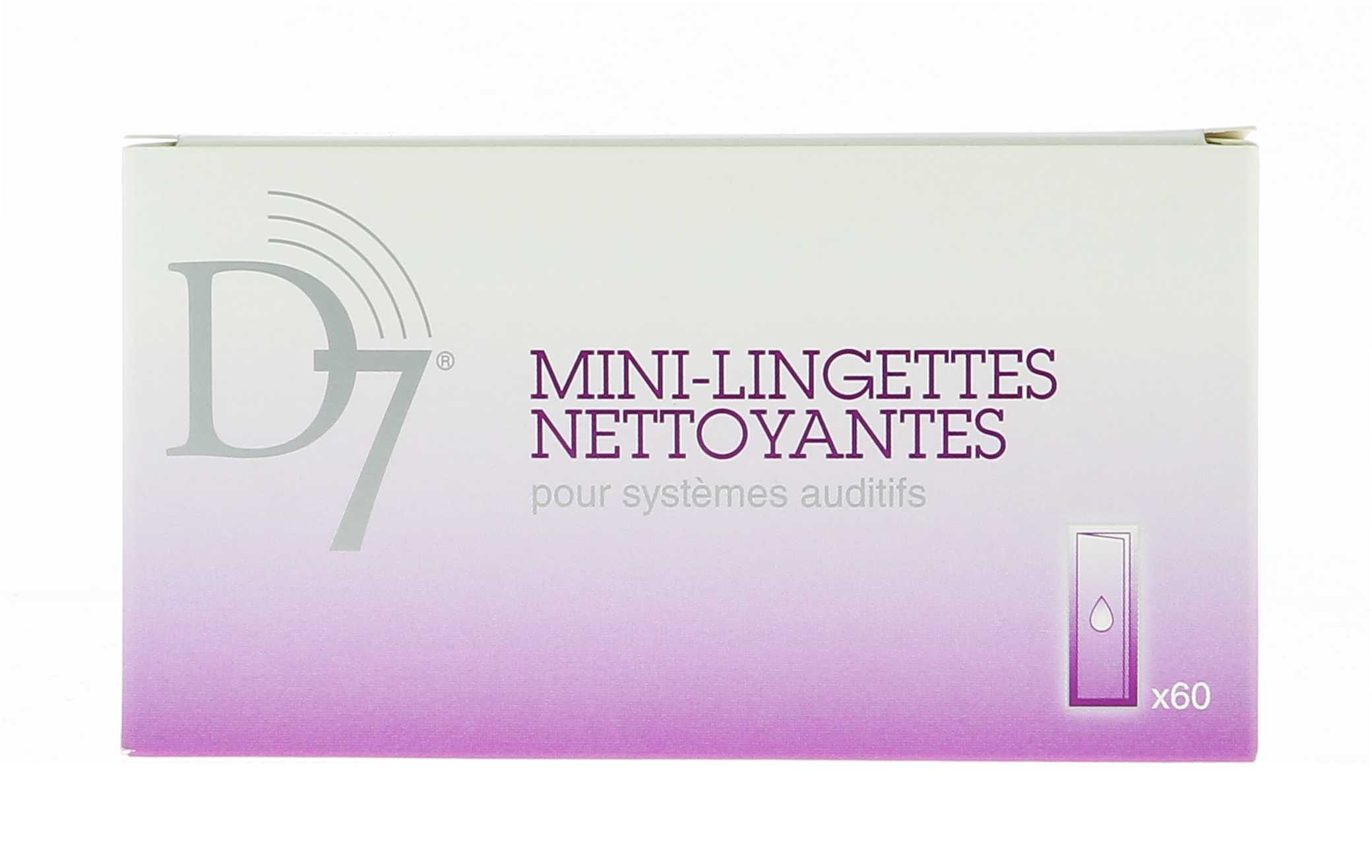  60 Mini Lingettes nettoyantes D7