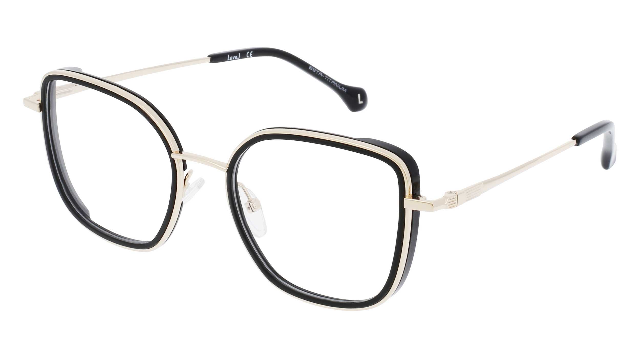 lunettes-de-vue-level-le-2265-noir-49-19-femme-noir-dor-papillon