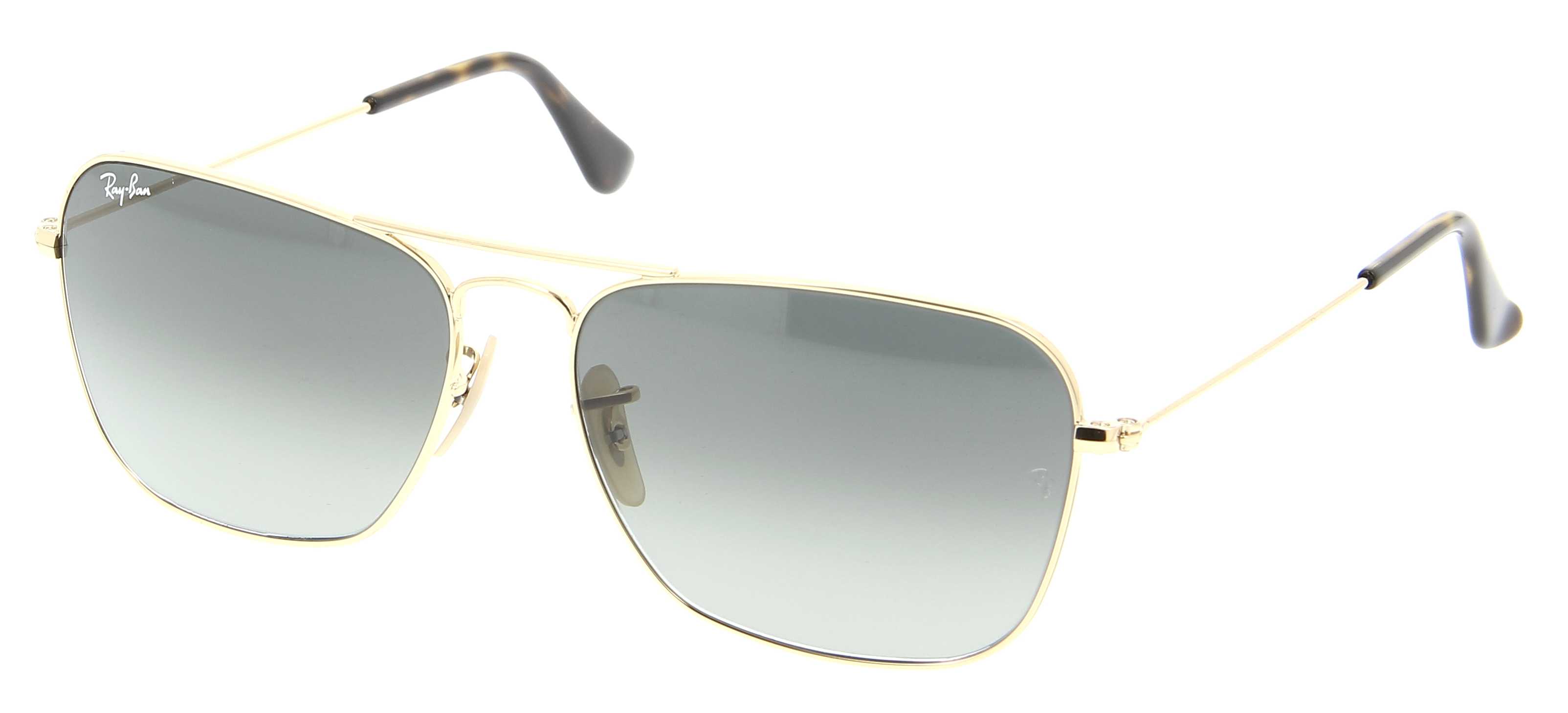 Sunglasses RAY-BAN RB 3136 181/71 Caravan 55/15 Unisex doré square frames  Full Frame Glasses Classic 55mmx15mm 133$CA