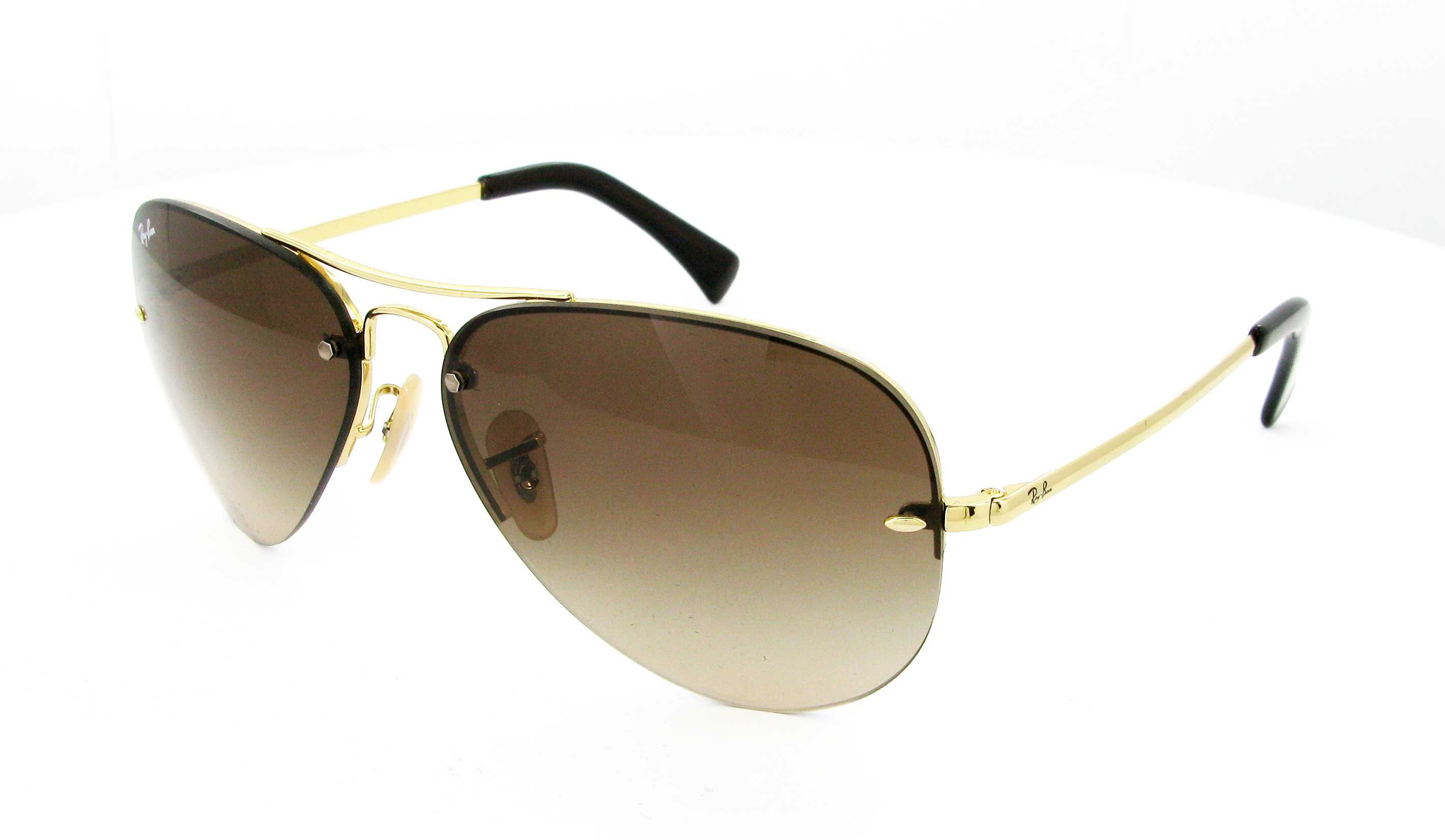 Giotto Dibondon moral Mastery Sunglasses RAY-BAN RB 3449 001/13 59/14 Man Doré Aviator frames rimless  frame Vintage 59mmx14mm 103&#36;CA