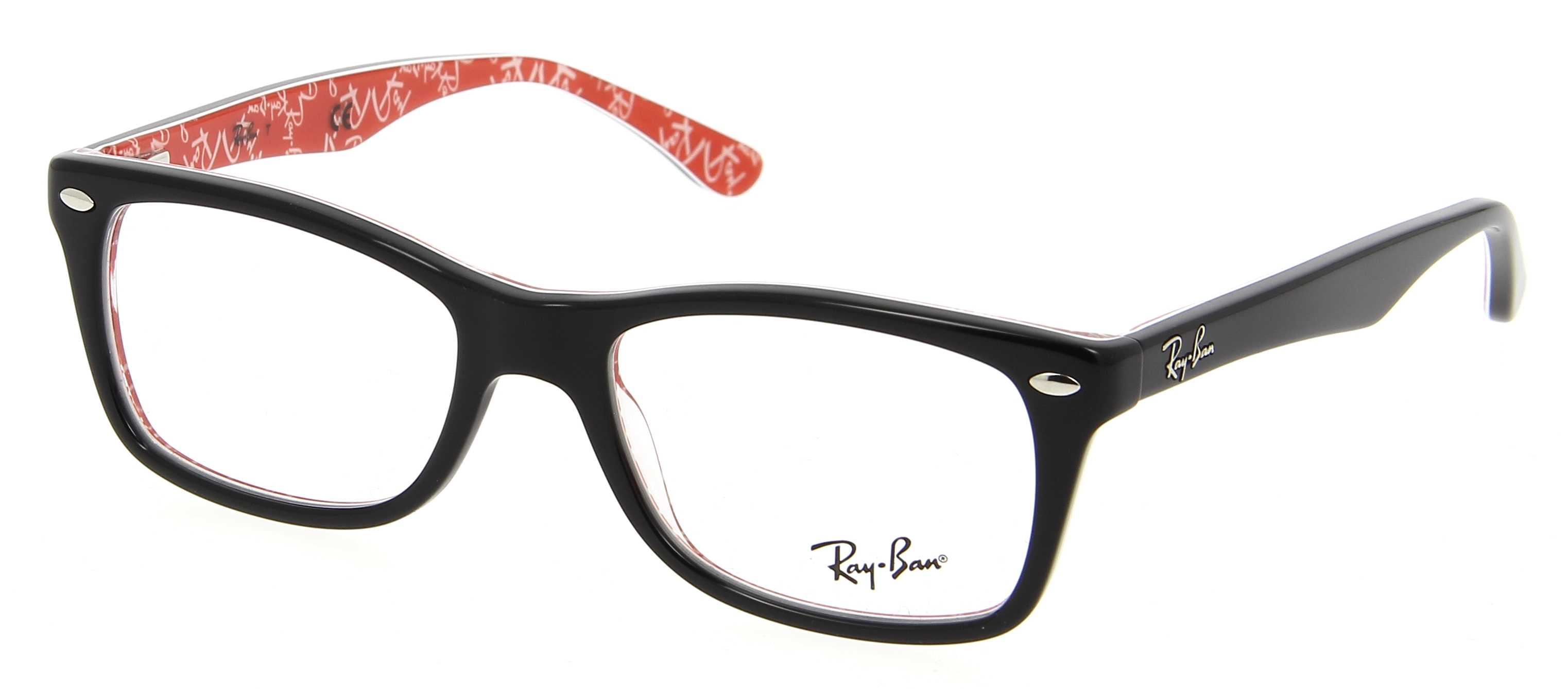 Besnoeiing Afleiden inch Eyeglasses RAY-BAN RX 5228 2479 50/17 Woman Noir / Rouge rectangle frames  Full Frame Glasses trendy 50mmx17mm 111&#36;CA