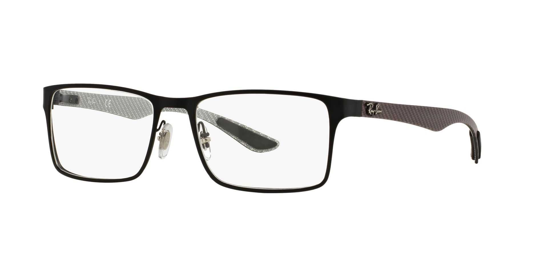 Eyeglasses RAY-BAN RX 8415 2503 53/17 Man Noir Mat rectangle frames ...