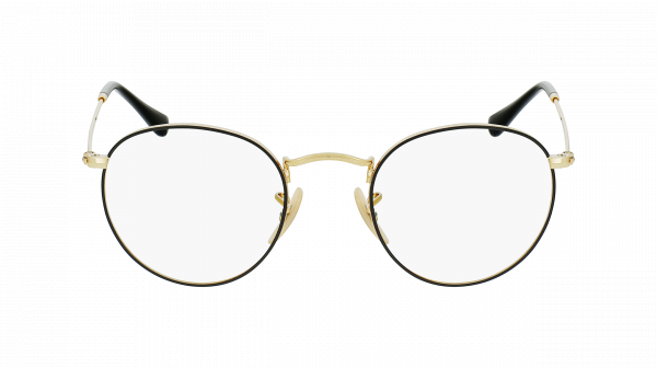 Forespørgsel Påvirke Skur Eyeglasses RAY-BAN RX 3447V 2991 Round Metal 47/21 Unisex Noir / or Round  Full Frame Glasses trendy 47mmx21mm 103&#36;CA